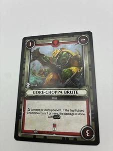 Warhammer Age of Sigmar Champions "GORE-CHOPPA BRUTE" #112 trading card B - Picture 1 of 2