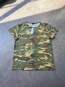 Neu mit Etikett J. Crew kurzärmliges T-Shirt Goldfarbenspritzer Camouflage Large - Bild 1 von 7