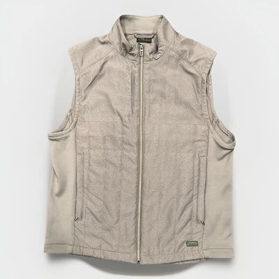 Chaleco de golf Greg Norman de rendimiento con cremallera completa para hombre talla mediana gris ligero Foto 1 de 4