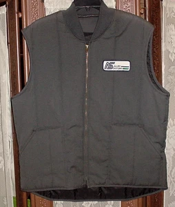 Cintas Vest Mens Large Grey  Insulated Workwear Full Zip USA GC ! - Picture 1 of 9