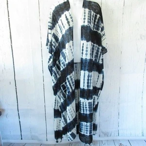 Fadivo Tie Dye Kimono Swim Cover Up Slinky Travel Open Front Cardigan Wrap - Picture 1 of 6