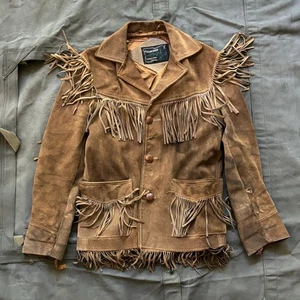 Vintage 60s Schott Rancher Fringe Leather Jacket Size 38 Western Suede - Picture 1 of 8