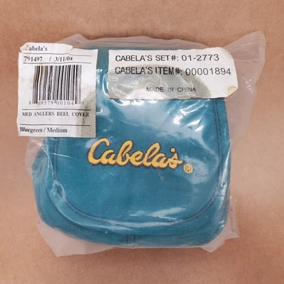 Cubierta de carrete Cabela's MED Anglers DE COLECCIÓN azul verde mediano NOS 2004 logotipo clásico Foto 1 de 4