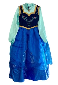 Frozen Prinzessin Anna blau voller Rock Kleid Jugend Kostüm Größe 7/8 - Bild 1 von 14