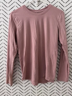 Lululemon Ever Ready Pink Shirt Soft Pima Cotton Pullover Long Sleeve Size 4* - Image 1 of 4