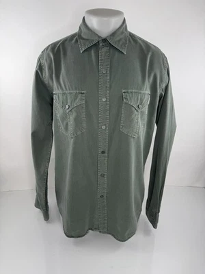 RYAN MICHAEL - Camisa Western Mezcla Seda/Seda Metal Snap M Foto 1 de 4