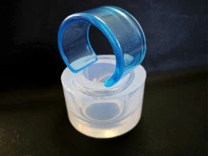 SMOOTH CUFF BRACELET CLEAR SILICONE MOLD, UNIQUE SHAPE BRACELET  - Picture 1 of 6