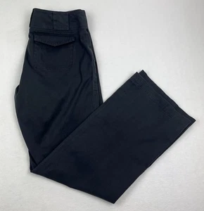 Banana Republic Woman’s Mid Rise Slim Stretch Black Cargo Pants Size 6 - Picture 1 of 12