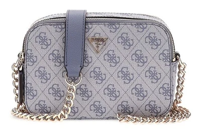 GUESS Noelle II Crossbody Camera Bag Umhängetasche Slate Logo blau - Bild 1 von 2