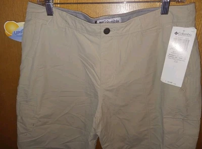 全新带标签! 女式 Columbia 钛 SPF 50+ Cross Trek II 12 码化石及膝裤。 — 第 1/3 张图片