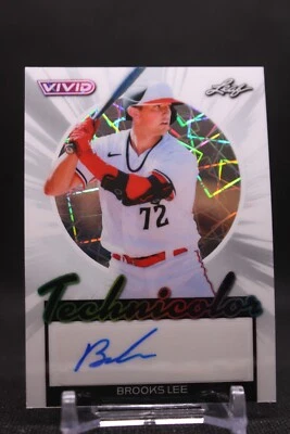 Brooks Lee 2024 Leaf Vivid #T-BL1 TECHNICOLOR WHITE LASER SN/1 AUTO ONE OF ONE - Image 1 of 2