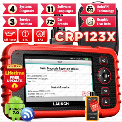 LANZAMIENTO CRP123X OBD2 Escáner ABS Lector de Código SRS Comprobar Motor Coche Herramienta de Diagnóstico Foto 1 de 4