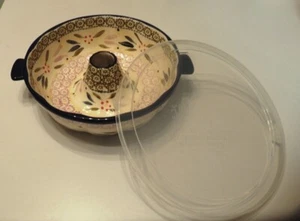 Temptations by Tara - Green Old World Bundt Pfanne Keramik Ofengeschirr mit Deckel - Bild 1 von 5
