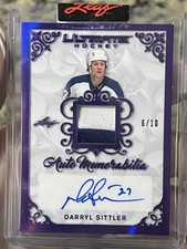 2023 Leaf Ultimate Auto Memorabilia Darryl Sittler - Purple /10