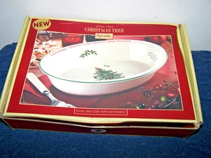 SPODE ALBERO DI NATALE PIATTO BORDO OVALE CON SENTIMENTO NATALE NATALE RISCALDA I NOSTRI CUORI NUOVO CON CON CON ALBERO - Foto 1 di 5