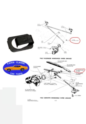 63-67 Corvette GM NOS Limpiaparabrisas Motor Enlace Brazo Retenedor 5/16" Clip 02 Foto 1 de 4