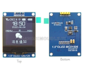 1.5 inch 4PIN OLED module Display Screen SH1107 128*128 IIC I2C for 51 STM32 - Bild 1 von 5