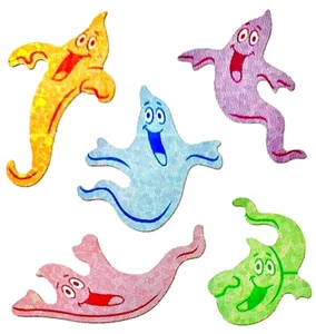 Glittery GHOST, GHOSTS Sandylion Stickers - 1 sq ~VINTAGE~ - Picture 1 of 1