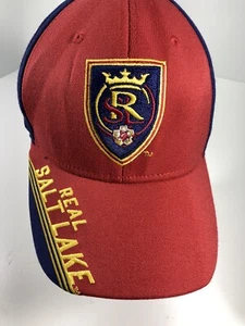 Real Salt Lake Adidas Flex Fit Hat Cap Red Logo size S/M MLS Soccer Free Ship - Picture 1 of 14