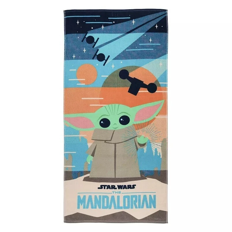 Disney Star Wars Mandalorian Grogu Toalla de Playa The Big One Algodón 28x58 NUEVO Foto 1 de 1