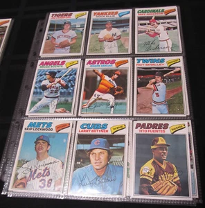 Topps 1977 LOT OF 9 BASEBALL CARDS Tigers Cubs Mets Twins Yankees Astros Angels - Picture 1 of 1