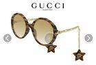GUCCI 0726S Tortoise Sunglasses With Star Ear Chains With Paperwork 