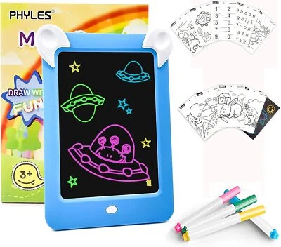 PHYLES Magic Drawing Pad, LED Zaubertafel Kinder 3-12 Jahre, enthält 19 Drawing - Bild 1 von 4