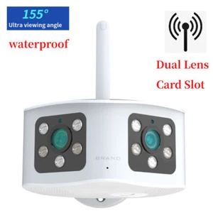 5MP Dual Lens Wireless IP Camera With 155° Wide Angle 2 Way Audio IR 30M 3.6mm - Picture 1 of 9