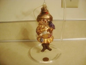 Vtg Blown Glass Christmas Ornament SCARECROW Dangle Feet by Summit Collectible! - Picture 1 of 6