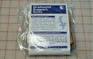 Foot Smart Graduated Support Hosiery Microfiber Socks #60080Tan MED M7.5-10 - Picture 1 of 4