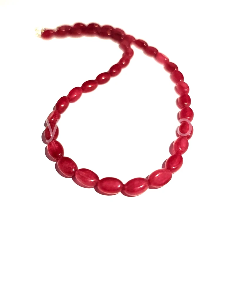 Collar de cuentas de rubí natural, collar de cuentas de pepitas de rubí genuino, cuentas de piedras preciosas Foto 1 de 4