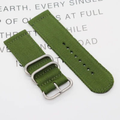 Correa de reloj de nailon de tela de vela gruesa militar para hombre correa deportiva 26/28 mm universal Foto 1 de 4