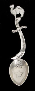 MYSTIC SHRINE PILGRIM STERLING SILVER CAMEL 4 1/4" SOUVENIR SPOON - Picture 1 of 4