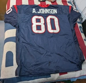 Andre Johnson Houston Texans Stitched Sewn Reebok On Field Blue Jersey SIZE 58 - Picture 1 of 10