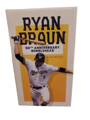 Ryan Braun Bobblehead SGA 2010's Milwaukee Brewers 50th Anniversary 2021 9/5/21 Cover