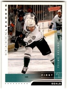 1999-00 Upper Deck Victory Leaders Teemu Selanne #326 Anaheim Mighty Ducks