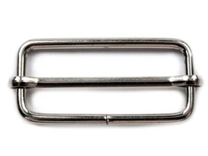 50 deslizadores de bolsillo 40 mm plata metal deslizador hebilla regulador - Imagen 1 de 2