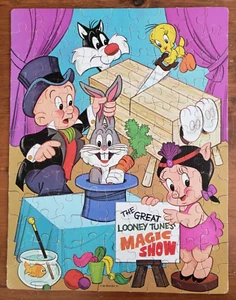 The Great Looney Tunes Magic Show Puzzle Bugs Bunny Tweety Porky 1981 Whitman - Picture 1 of 11