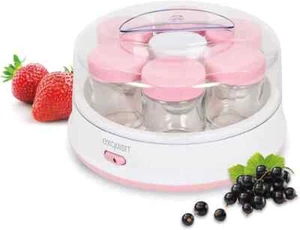 Yogurtiera YM 3101 wep 7 vasetti porzioni 15W elemento riscaldante PTC bianco-rosa - Foto 1 di 8