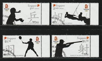 SINGAPORE XXIX Olympic Games Beijing 2008 set of 4V CTO SG#1790-1793 - Image 1 of 2