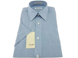 Pierre Cardin kurzärmliges Herrenhemd blau gestreift Größe 14 1/2  - Bild 1 von 3