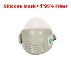 Silicone Half Face Gas Mask Paint Spray Anti-Dust Reusable Washable Respirator