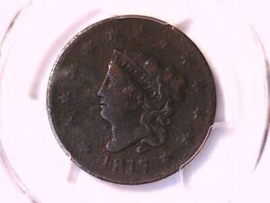 1817 Large Cent PCGS Genuine Exc. Corrosion - VF Detail 13 Stars 43886196