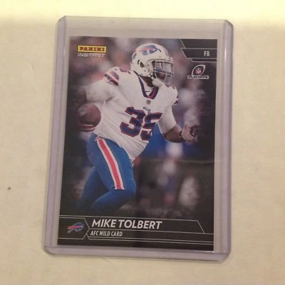 Mike Tolbert #404 Bills Coastal Carolina 1/1 Made 2017 Panini Instant NFL Black - Image 1 of 2