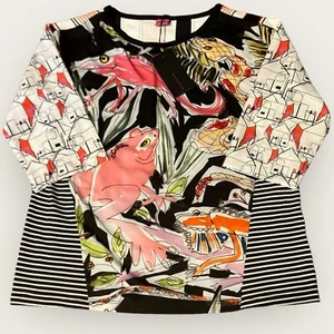 Blusa Save The Queen Manga 3/4 Pez XS Y2K Multi Tela Nueva Con Etiquetas $345 - Imagen 1 de 6