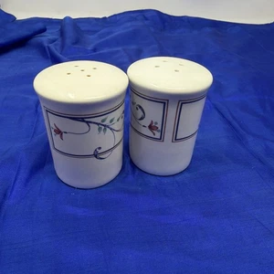 Juego de coctelera de sal y pimienta Mikasa Intaglio CAC20 Anette (rollos azules rojos) - Imagen 1 de 14