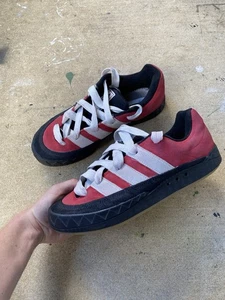 Adidas Adimatic Size 11 Power Red Black no Insoles - Picture 1 of 11