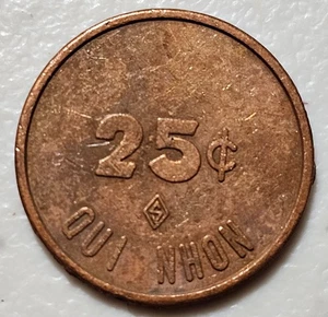 Qui Nhon AF Open Mess 25 Cents US Military Club Token - Picture 1 of 2