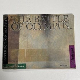 The Battle of Olympus Nintendo NES Instruction Manual See pics. Taped cover. 