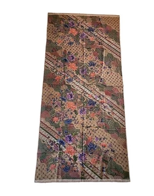 Batik Fabric Cloth from India 40"×84" thin Cotton Reversible - Image 1 of 4